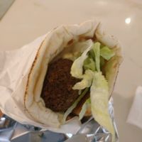 falafel with humous  at ENA Greek Street Food in Docklands