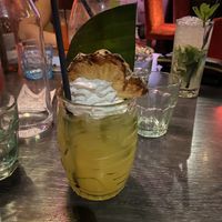The Hula Hula - passion fruit pineapple and coconut foam   at Pinchos in Stockholm