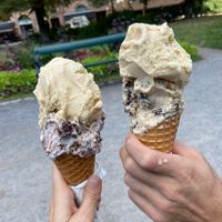 Peanut butter, chocolate/coconut-ball and straciatella at StikkiNikki - Mariatorget in Stockholm