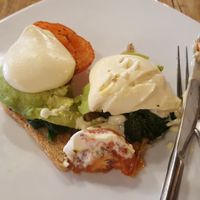 Vegan benedict at Couch in Sheffield