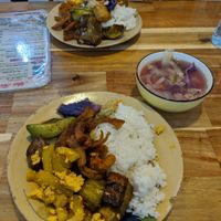 2 plates from the vegan buffet, together for 50k at Chay Nha Toi in Ho Chi Minh City