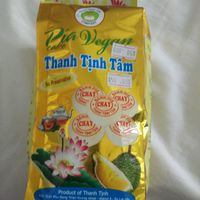 Vegan durian cake from the shop at Chay Nha Toi in Ho Chi Minh City