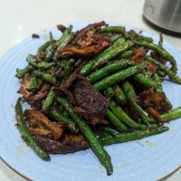Roast duck with green beans at Loving Hut in Cabramatta