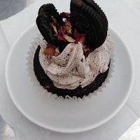 So hard to choose between the Fried Ice Cream & the Cupcakes. at Loving Hut in Cabramatta