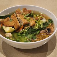 Crspy chicken soup at Loving Hut in Cabramatta