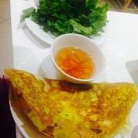 The Vietnamese pancake  at Loving Hut in Cabramatta