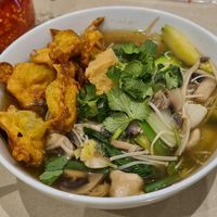 Wonton soup at Loving Hut in Cabramatta