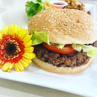 Loving Hut Burger at Loving Hut in Cabramatta