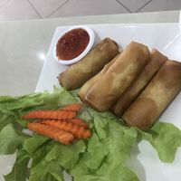 Pumpkin spring rolls. These are amazing.  at Loving Hut in Cabramatta