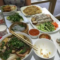 The spread at Loving Hut Cabramatta at Loving Hut in Cabramatta