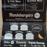 English menu at Hank Cuisine Végétale in Lyon