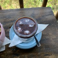 Black rice pudding with coconut milk.   at Vegan Soul Kitchen in Penida Island