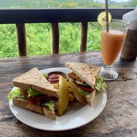BBQ Tempeh Sandwich  at Vegan Soul Kitchen in Penida Island