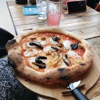 Vegan spicy pizza at BrewDog in Sheffield