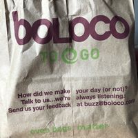 To go bag at Boloco in Hanover