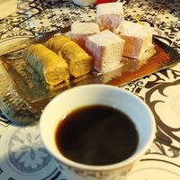 Sweets and Turkish coffee at Moroccan Soup Bar in North Melbourne