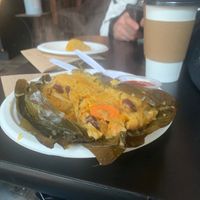 Steamy hot goodness: vegan tamale   at Terra Cafe in Easton