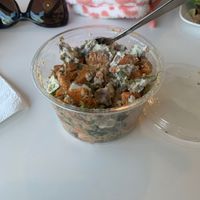 Yummy, savory herb sweet potato salad  at Carina's Bakery in Beaverton