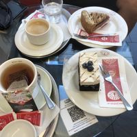 Two vegan cake options at the time of this visit   at Konditorei Jindrak in Linz