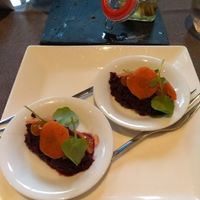 Amuse met abrikoos  at Hotel the White Horse in Etten-leur