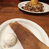 banana crepe and salted caramel pancakes at The Pancake Parlour in Melbourne