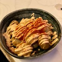Starter: Baked potatoes  at Bon Lloc in Mallorca
