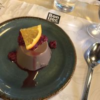 panna cotta for the dessert  at Bon Lloc in Mallorca