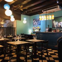 Inside was cool and relaxing, a really nice atmosphere. at Bon Lloc in Mallorca