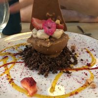The most fantastic hazelnut dessert you will ever have the good fortune to taste at Bon Lloc in Mallorca