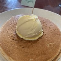 Vegan short stack with nuttlex. Tastier than before.   Extra nuttlex is more than $5. A whole tub costs less than that! Quite expensive for what it is.   at The Pancake Parlour in Mill Park