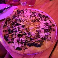 Fungi pizza at Atomica in Kingston