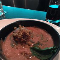 Sweet potato quinoa meatballs!!!! at Atomica in Kingston