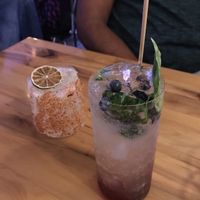 El Diablo margarita and the Touch of Class at Atomica in Kingston