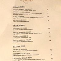 This month’s menu at Fancy Radish in Washington