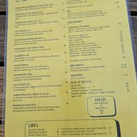 Menu at Room For A Pony in North Hobart