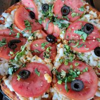 Caprese Pizza at Mi Vegano Favorito in San Jose Del Cabo