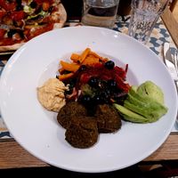 Falafel and sweet potato salad. Lovely! at Rocket in Hereford