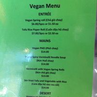 The menu at UnPhogettable in Hobart