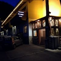 restaurant front at night at Pizzeria San Antonio in St Anton Am Arlberg