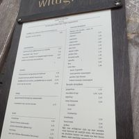 Menu at Wildgroei in Delft