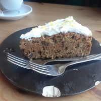 Carrot cake (which did not taste like carrot BUT it was suuuper delicious) at Wildgroei in Delft