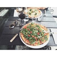 Pizza vegetale at Café Piccolina in Aarhus