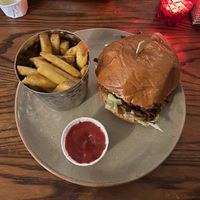 red onion & carrot bhaji burger  at Shinner and Sudtone in Sutton