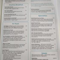 Menu 1/2 - almost everything can be vegan at South Street Kitchen in Sheffield