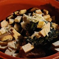 Pancotto con tofu e cicorietta at Osteria La Loggetta in Paciano