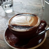 Almond cappuccino at Little Cove Coffee Co in Noosaville