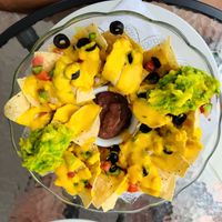 Vegan nachos at Martha's Cafe Belize in Belize City
