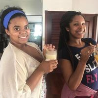 Delicious dairy free fruit smoothies at Martha's Cafe Belize in Belize City