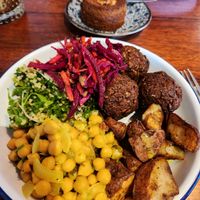 Yummy platter with 5 different food at Big Fig in Wanaka