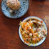 Muffin and buffet bowl  at Big Fig in Wanaka